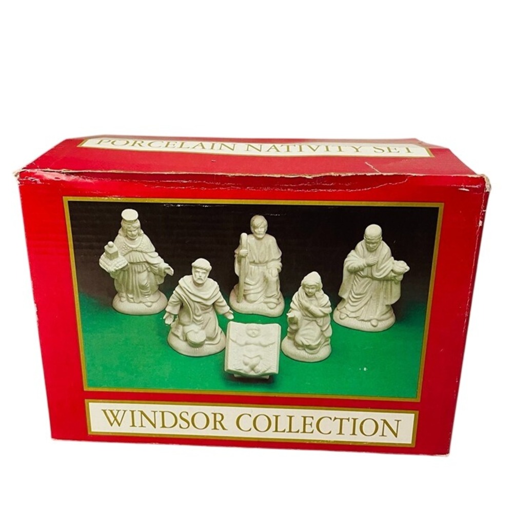 Windsor Collection Nativity Set Unisex OS White 6 Piece Porcelain Figurines